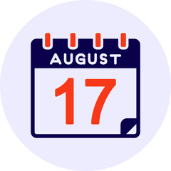 17 August Vector Icon Design