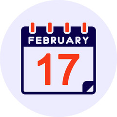 17 February Vector Icon Design