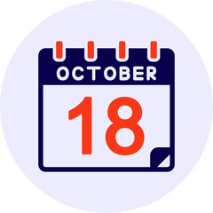 18 October Vector Icon Design