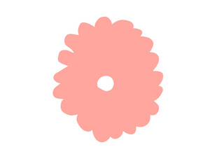 hand drawn illustration of flower pink
