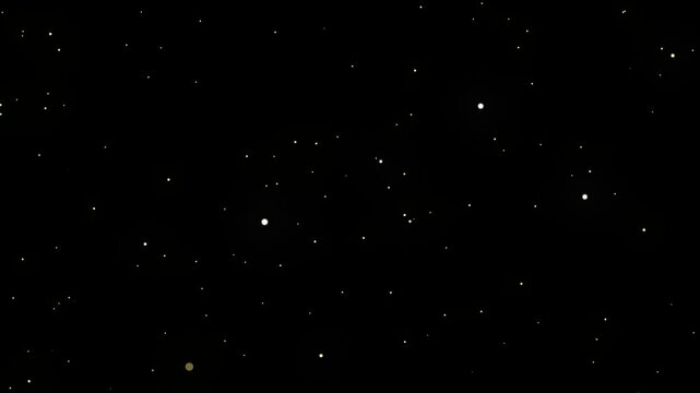 無数の星が広がる宇宙空間のアニメーション（透過）
