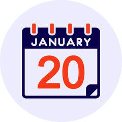 20 January Vector Icon Design