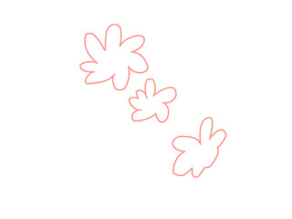 hand drawn illustration of flower pink