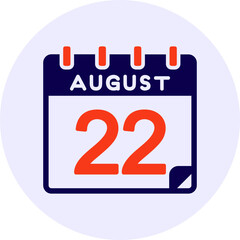 22 August Vector Icon Design