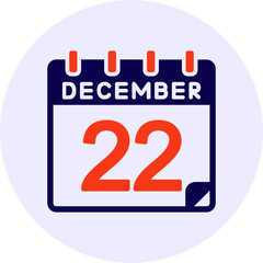 22 December Vector Icon Design