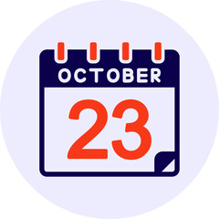 23 October Vector Icon Design