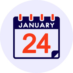 24 January Vector Icon Design