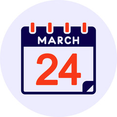 24 March Vector Icon Design