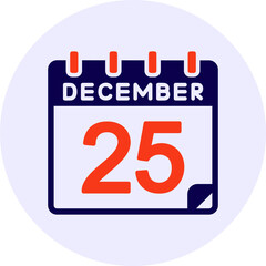 25 December Vector Icon Design