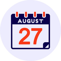 27 August Vector Icon Design