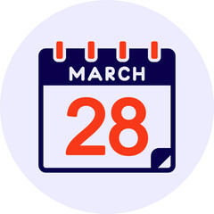 28 March Vector Icon Design