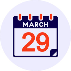 29 March Vector Icon Design