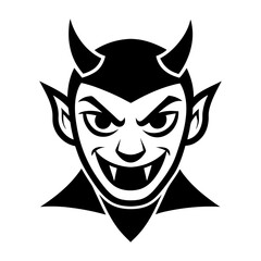 Devil Face Icon Vector Illustration