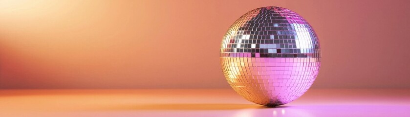 A vibrant disco ball reflecting colorful lights in a lively atmosphere.