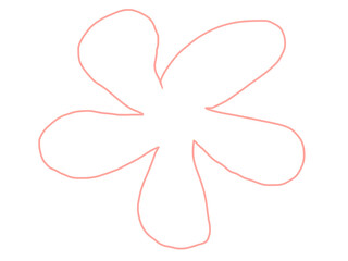 hand drawn illustration of flower pink