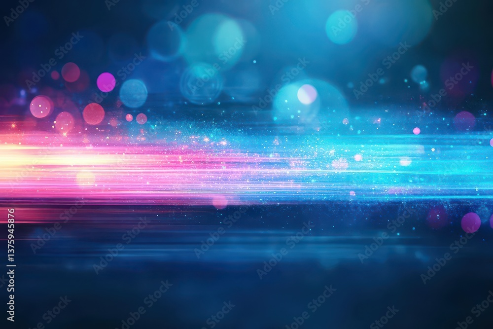 Poster bright and colorful background blending shades of blue and pink creating a vibrant and energetic atm