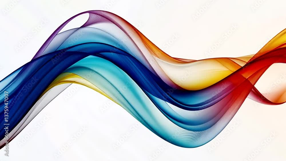 Poster fluid abstract design element with vibrant color gradients on a white background