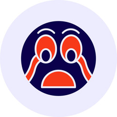 Crying Vector Icon Design