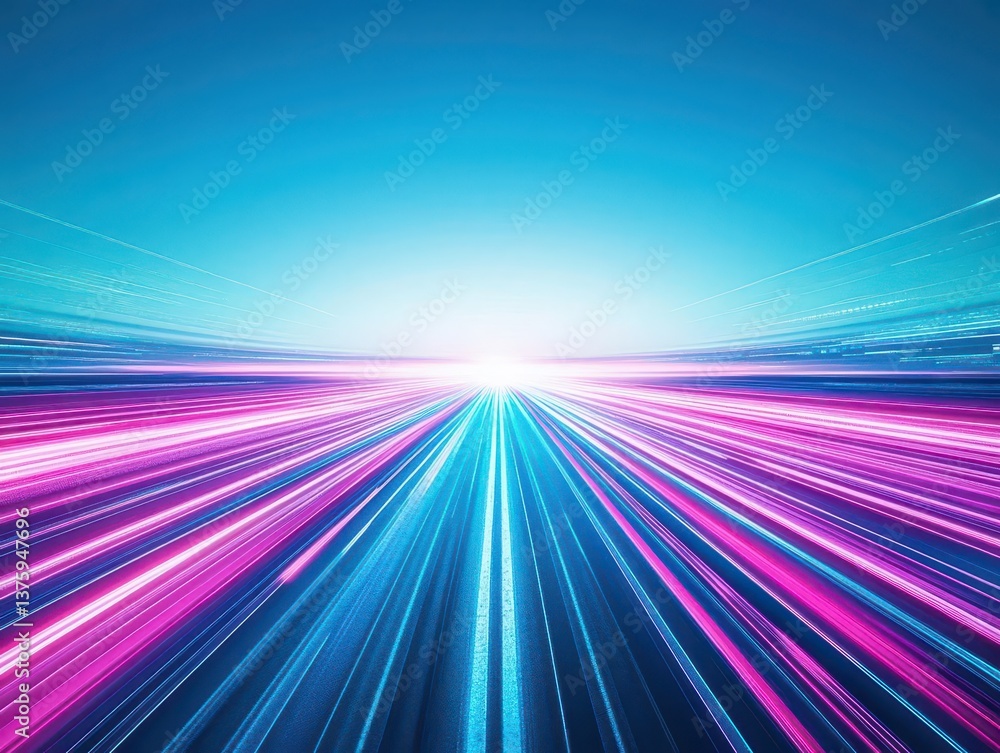 Poster a highway captured at night with stunning light trails creating a sense of motion and urban energy i