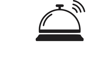 Fototapeta premium Simple vector icon waiter bell 