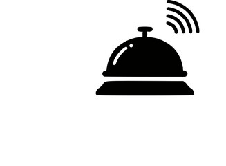 Obraz premium Simple vector icon waiter bell 