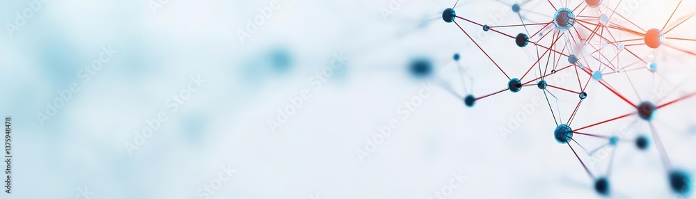 Poster Interconnected network of lines symbolizing digital connectivity with a modern aesthetic and abstract design elements