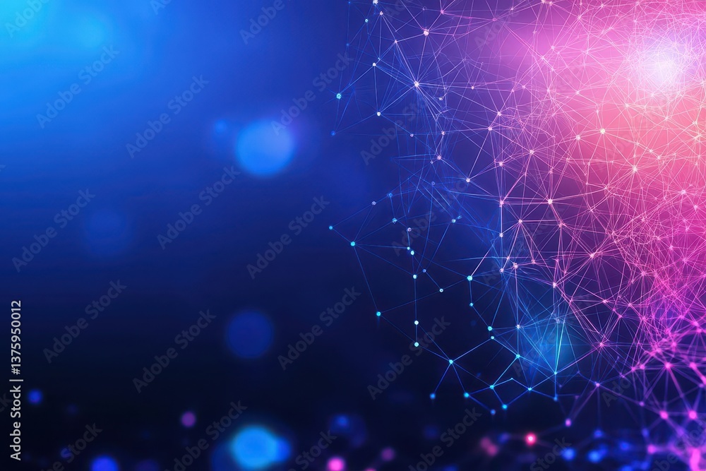 Aufkleber An intricate network of connected lines and dots showcasing the interdependence of modern technology and communication