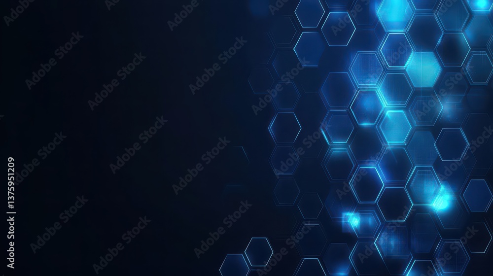 Poster Elegant hexagon pattern in monochrome style providing a versatile background for various creative uses
