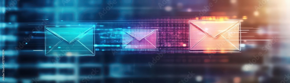 Poster Dynamic digital abstract background featuring engaging digital text and colorful elements for creative visual presentations