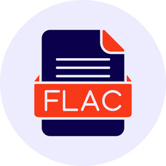 FLAC File Format Vector Icon Design