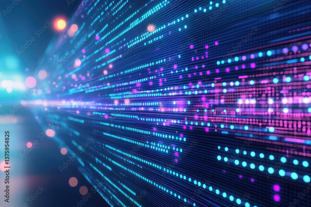 Aufkleber Abstract digital data background featuring complex patterns and textures representing technology and connectivity