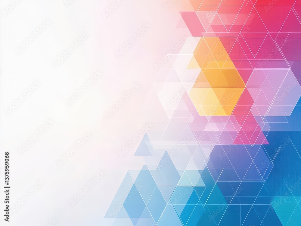 Aufkleber Captivating colorful background featuring triangles in various bright shades creating an eye-catching and modern design