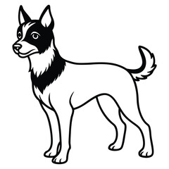 vector illustration of a dog