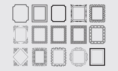 Collection of Decorative Floral Dividers and Borders in Elegant Designs