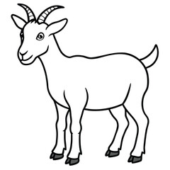 vector illustration of a goat