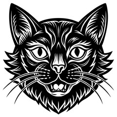 Fototapeta premium black cat head