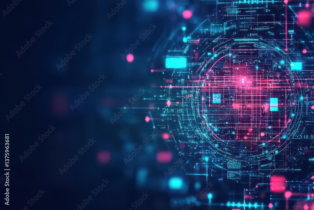 Aufkleber futuristic cyber ball surrounded by multiple cyber balls creating an enigmatic atmosphere of advance