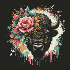 bison for T Shirt 