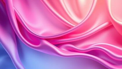 Fototapeta premium Soft Pink and Purple Flowing Shadowed Fabric