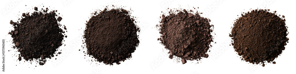 Poster detailed view of different types of soil and dirt samples showcasing their unique textures colors an