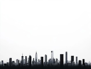 Obraz premium Vibrant city skyline showcasing modern buildings against a beautiful sunset sky filled with clouds and color