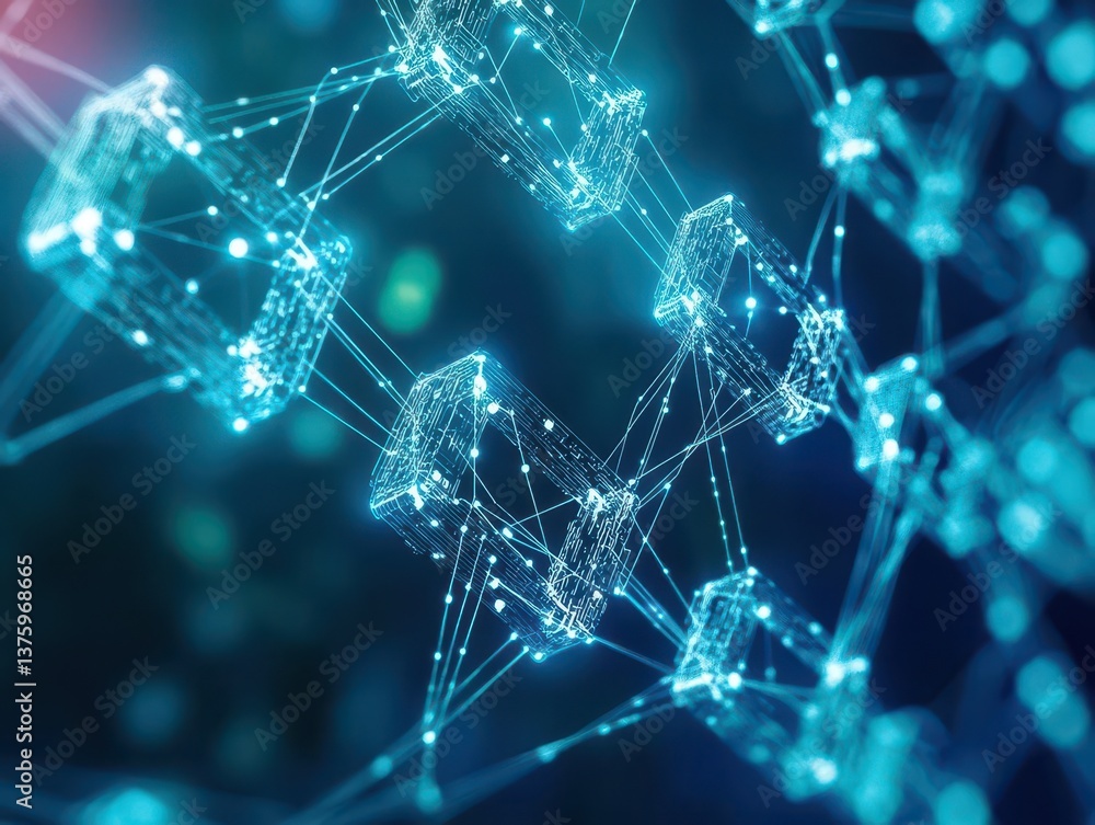 Poster Intricate network of connected lines forming a complex web of interactions and relationships in a digital environment