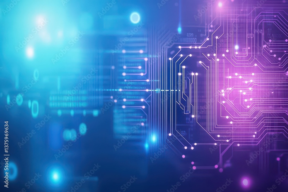 Aufkleber Circuit board with a circuit in the background featuring modern technology and intricate design elements for innovation