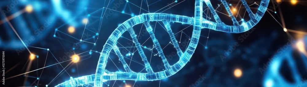 Aufkleber A detailed representation of a dna molecule illustrating the complexity of genetics and biological structures in science
