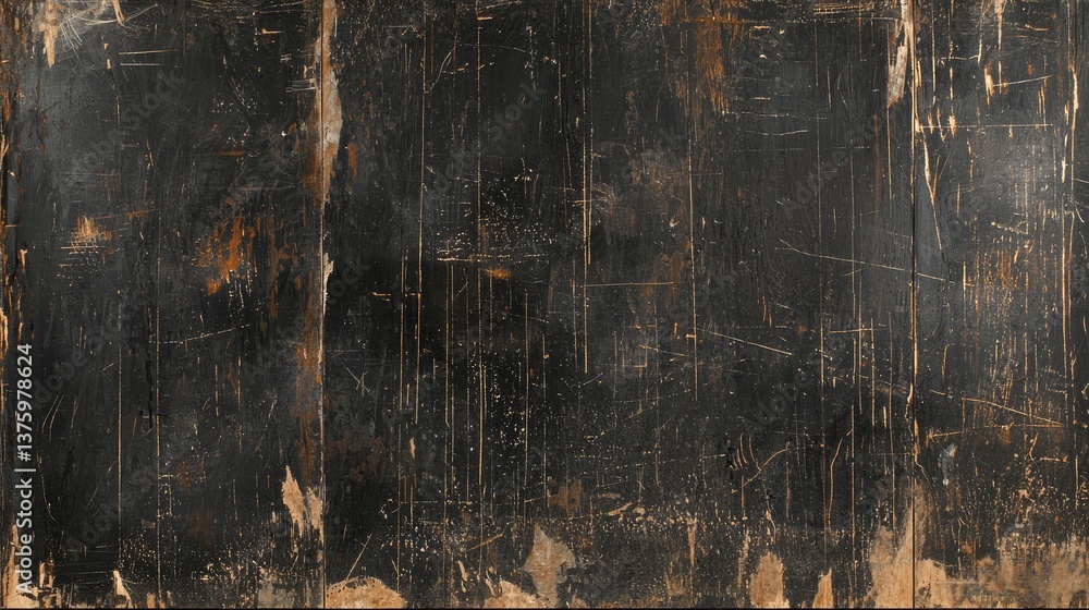Poster dark blackboard with faded chalk residue, creating a textured and worn effect.