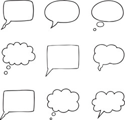  Hand drawn Speech Bubbles Illustrations