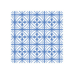 Blue and white geometric shapes. Seamless pattern design.