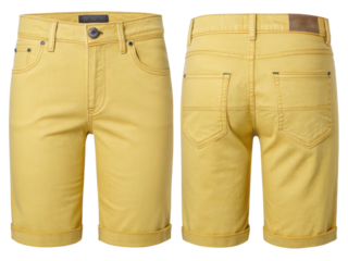 Stylish yellow shorts mockup showcasing modern design perfect for casual wear and summer outings