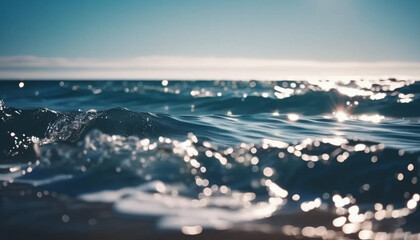 Close up of ocean waves.