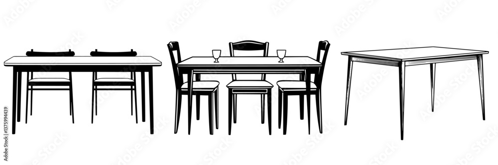 Poster elegant dining table arrangements for various occasions in a modern setting